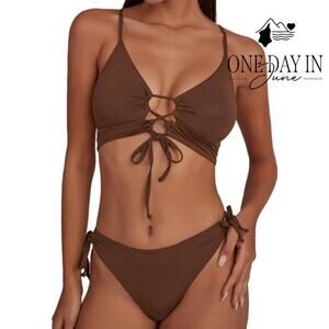 Chyrii Strappy Tise Side Bikini Swimsuit Size L